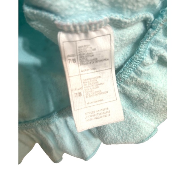 Disney Frozen Elsa Blue Snowflake Jacket with Hood Size 7/8 - Picture 8 of 9